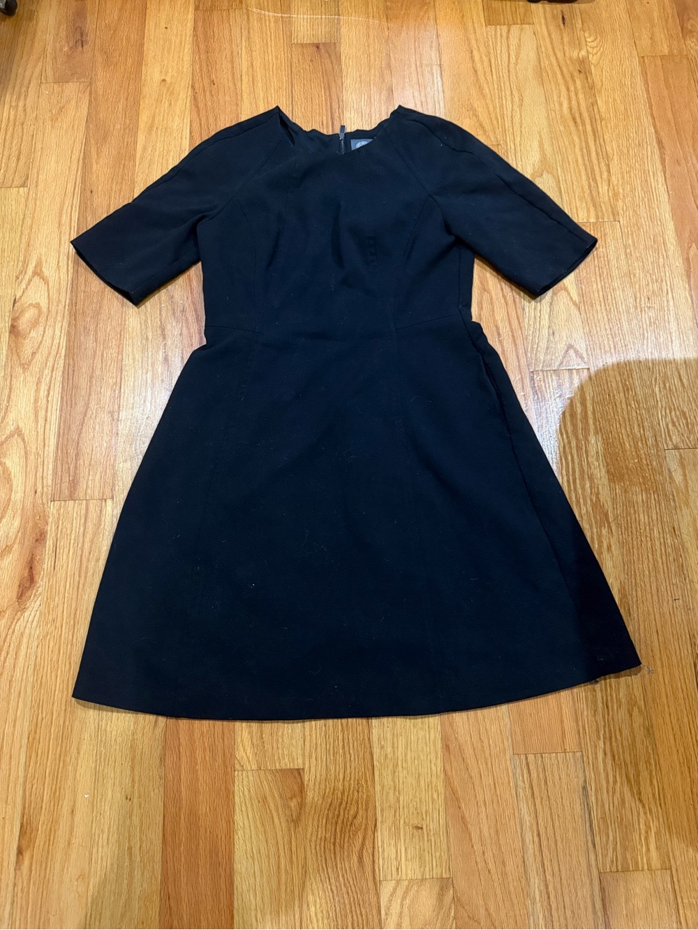 Vince Camuto Black Short Sleeve A-Line Dress Size 8